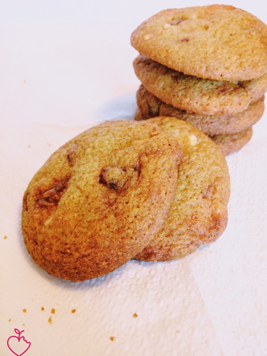Cookies cioccolato bianco, arancia e fragole